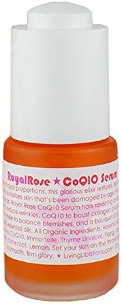Living Libations - Organic Wildcrafted Royal Rose CoQ10 Face Serum (.5 oz | 15 ml) | Amazon (US)