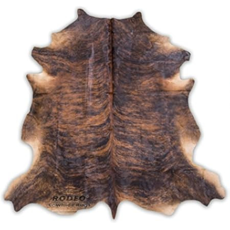 HIDES BAZAAR Exotic Brown Brindle Cowhide Rug Large 6x7ft | Amazon (US)