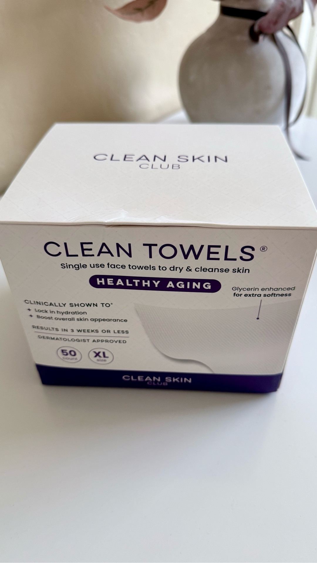 Swap out your regular fabric towels for these Clean Towels. Clinically shown to visibly improve the appearance of fine lines and wrinkles. They are enhanced with glycerin for extra softness. 


CLEAN SKIN CLUB Healthy Aging Clean Towels XL, Smooths Fine Lines Wrinkles & Texture, Disposable Face Dry Wipes, 

#LTKOver40 #LTKselfcare #LTKBeauty