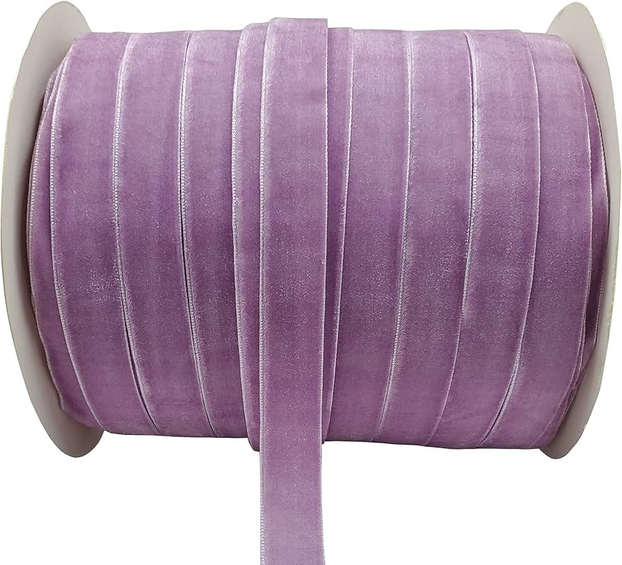 10 Yards Velvet Ribbon Spool (Light Purple, 5/8") | Amazon (US)