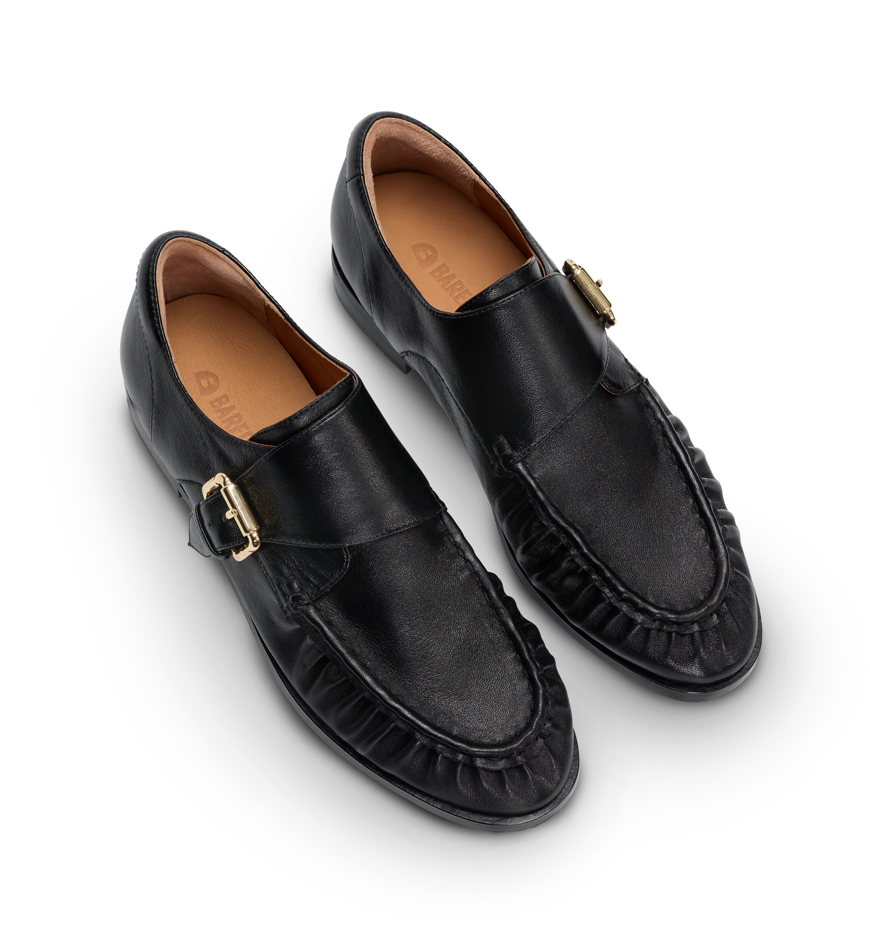 Curruca Black Leather Monks & Laceups | Bared Footwear | Bared Footwear