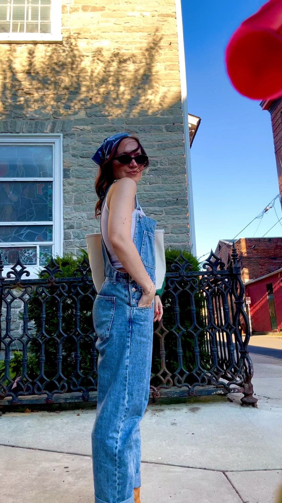 perfect fall transitional outfit 🍁 I wear these Free People overalls year round. I go down one size to an XS and they are still plenty slouchy and baggy  

#LTKFindsUnder100 #LTKSeasonal #LTKStyleTip