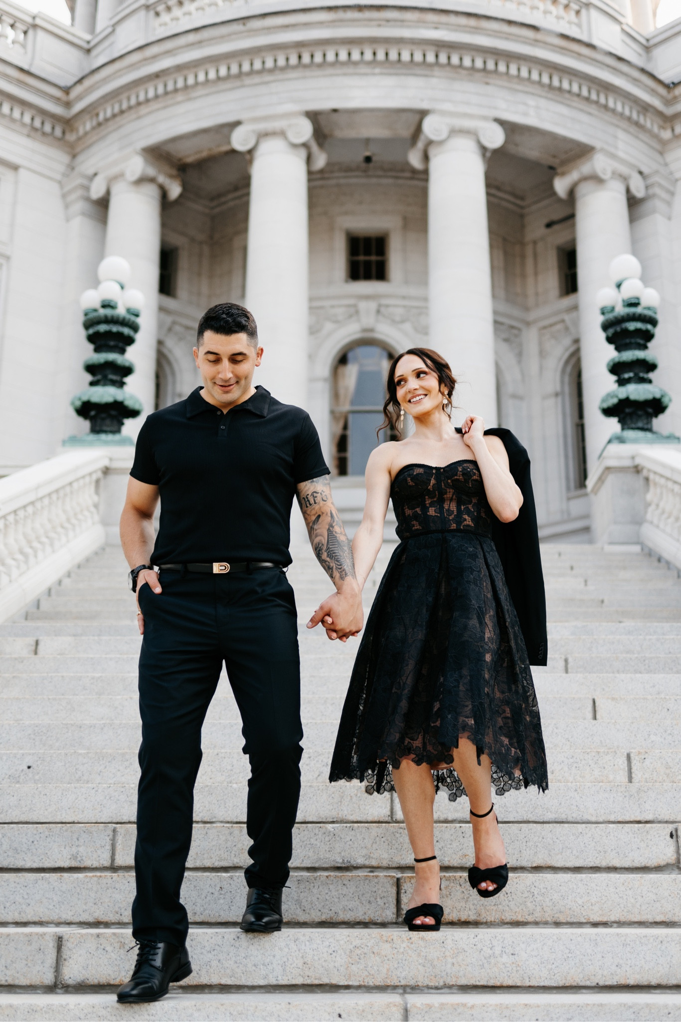 Black + White Engagement Photoshoot at Madison Capitol. #EngagementPhotoshoot

#LTKstyletip #LTKwedding