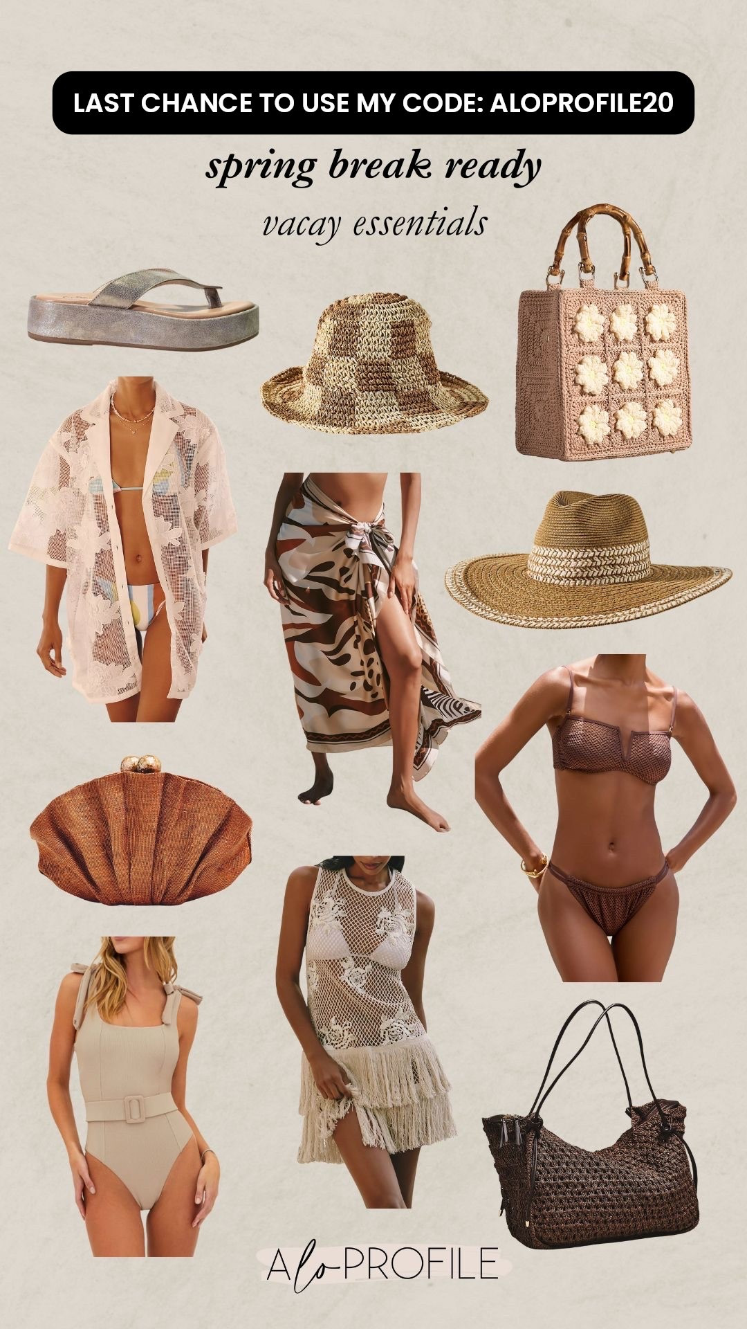 Spring Break Outfits via Anthro // spring style, spring outfits, vacay outfit, vacation outfits, spring break outfit inspo, swimwear, coverup, beachwear, resort wear,  beach essentials