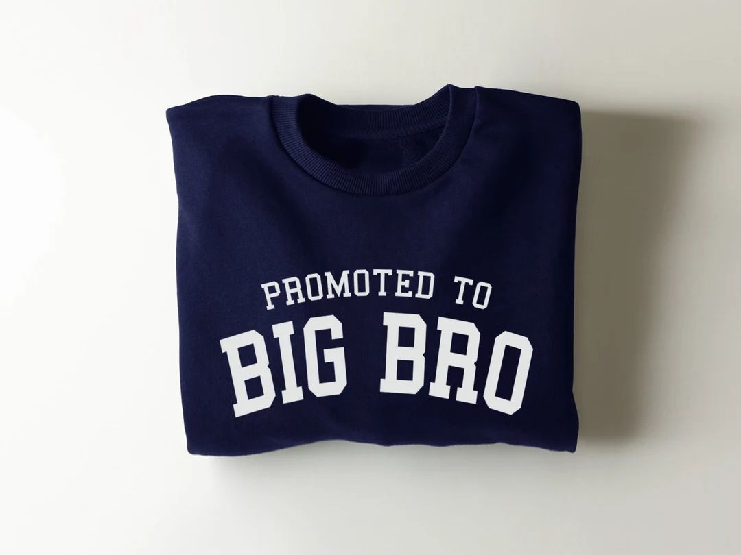 Promoted to Big Bro Sweatshirt Custom Big Brother New Baby Announcement - Etsy | Etsy (US)