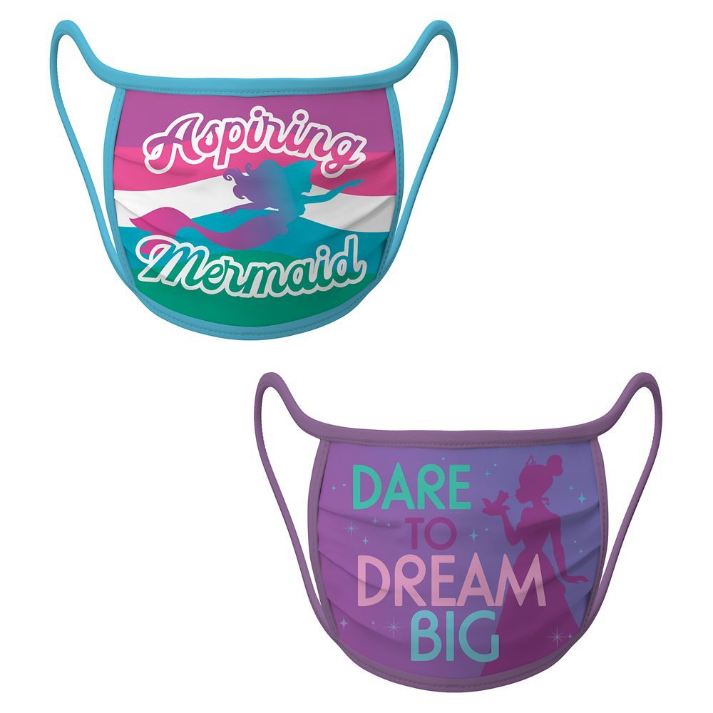 Cloth Face Masks 2-Pack – Ariel and Tiana | Disney Store