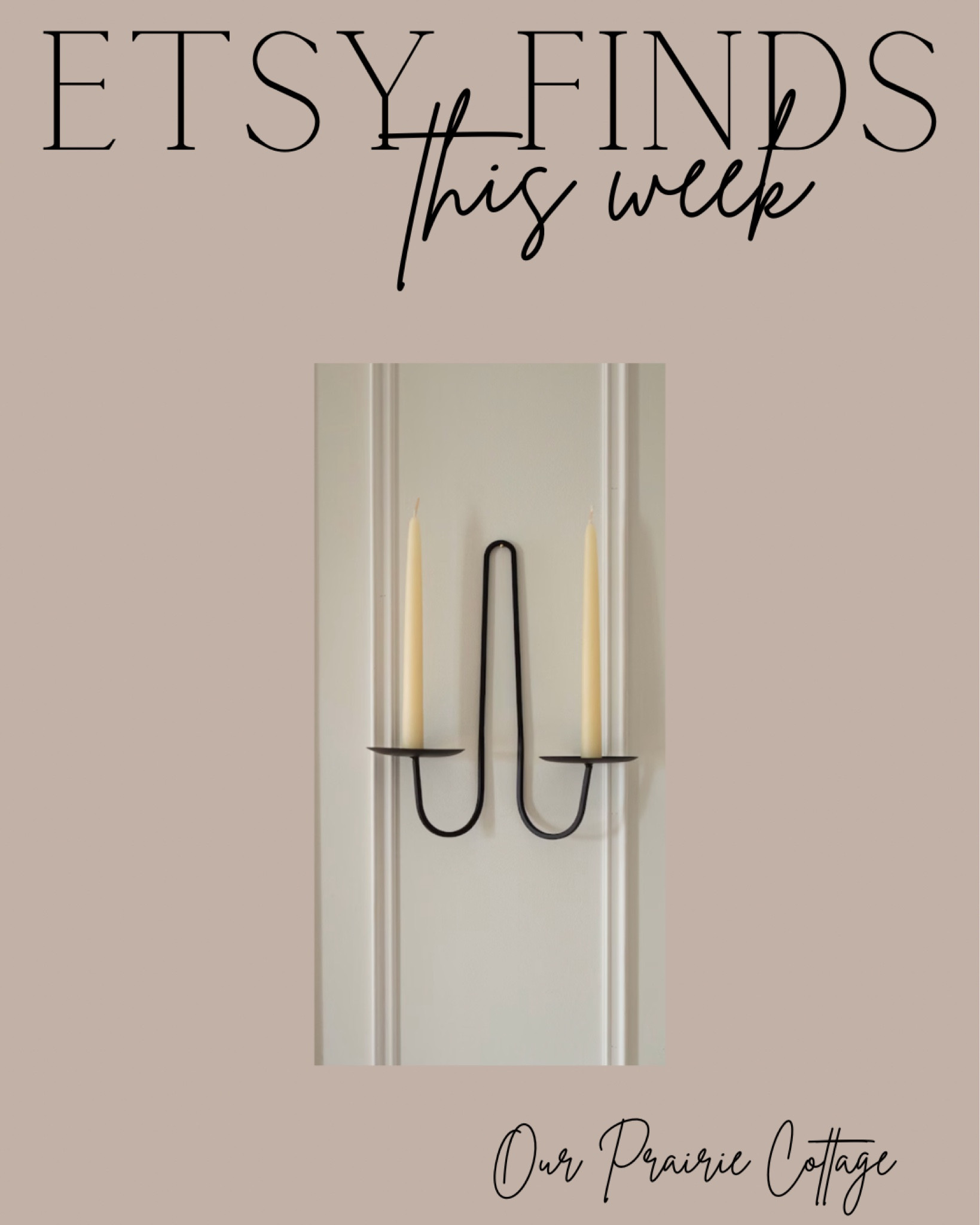 Etsy finds 
Wrought iron candle sconce 

#LTKhome #LTKstyletip