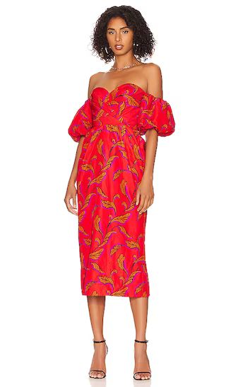 Micaela Sweetheart Dress in Red | Revolve Clothing (Global)
