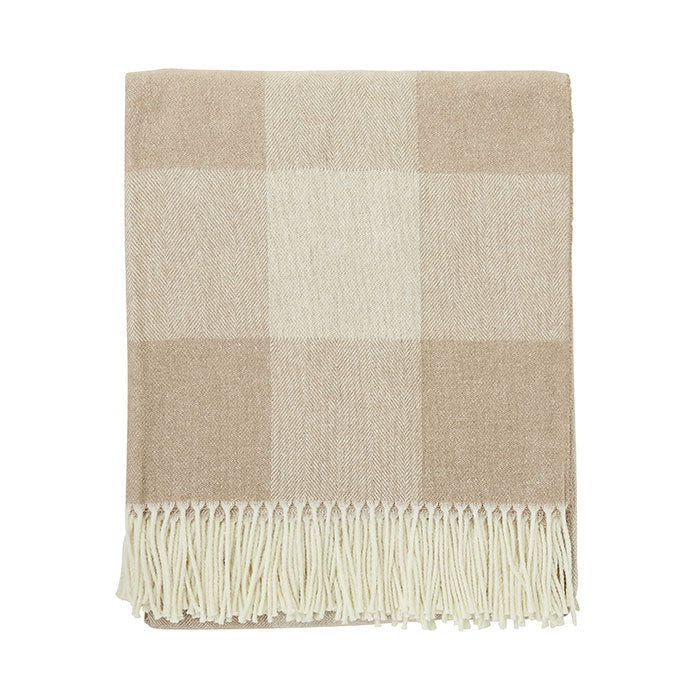 Hudson Plaid Throw in Sand | Caitlin Wilson Design