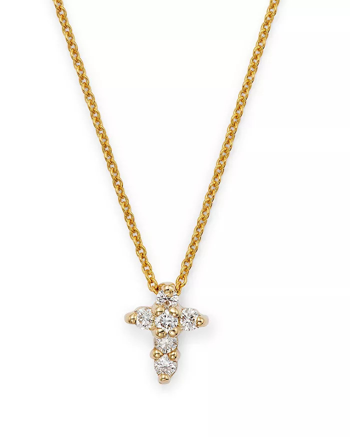 Roberto Coin 18K Yellow Gold Small Cross Necklace, 16" | Bloomingdale's (US)