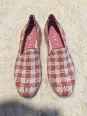 Rothy's Marta Ferri pink primrose check loafer Size 7 | eBay US