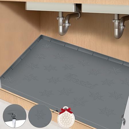 Treetoi Under Sink Mat and Protectors for Kitchen Waterproof 34" x 22" Reusable Silicone Under Si... | Amazon (US)