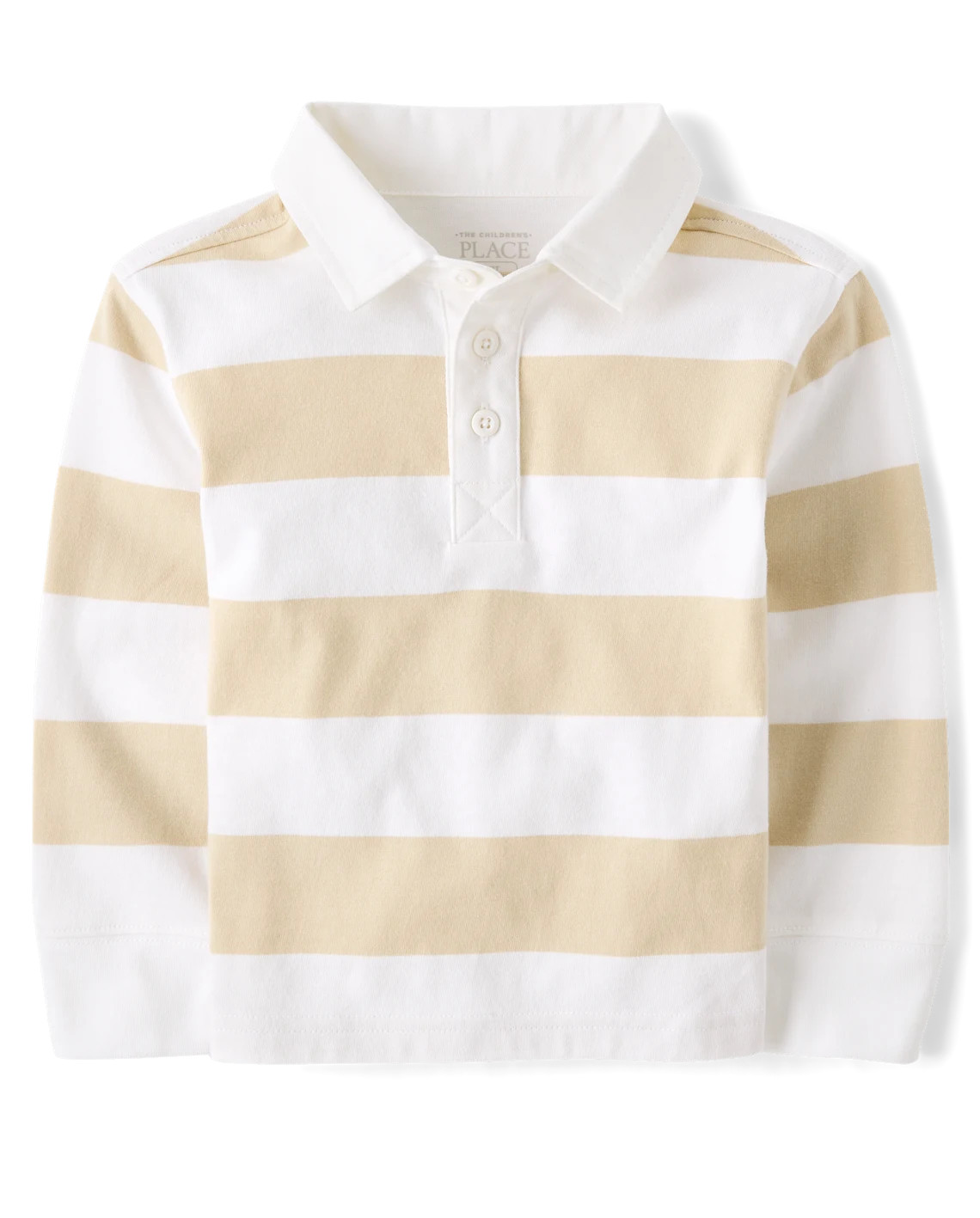 Baby And Toddler Striped Rugby Polo - tan | The Children's Place