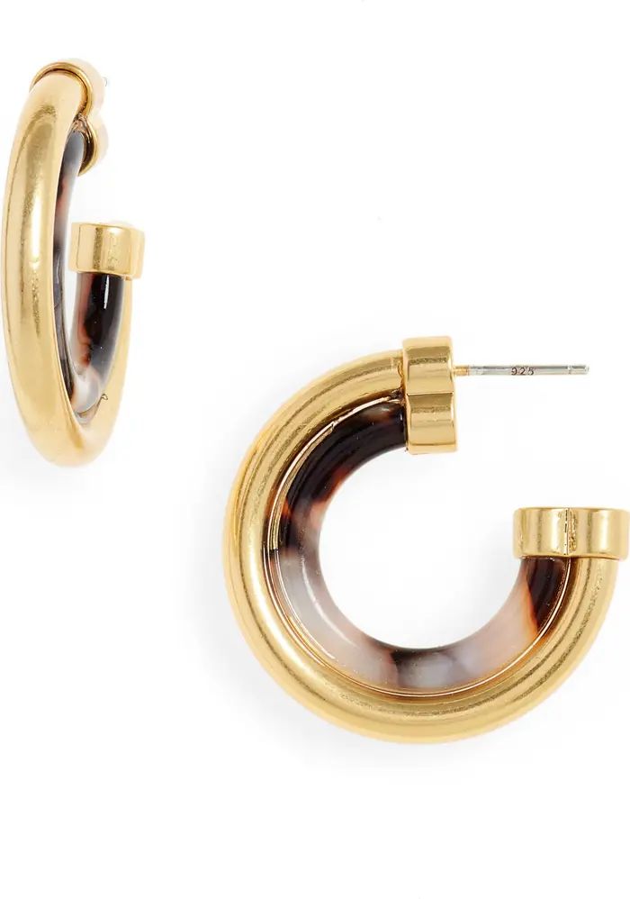 Madewell Duo Shine Medium Hoop Earrings | Nordstromrack | Nordstrom Rack