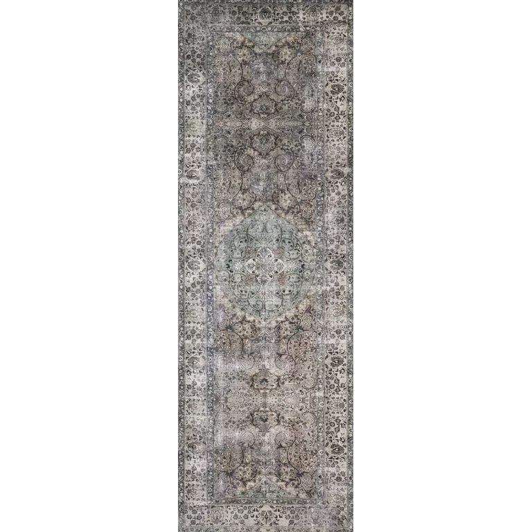 Loloi II Layla Printed Oriental Distressed Taupe / Stone Area Rug | Walmart (US)