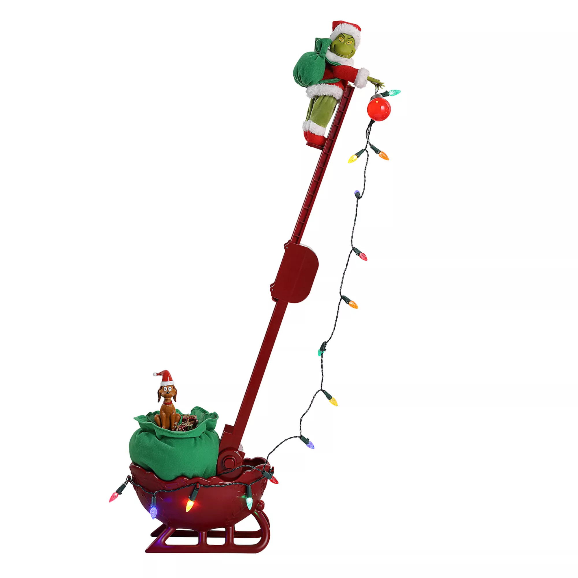 Mr Christmas Grinch's Animated Utility Sleigh 34.5 Inches Floor Decor | Kohl's