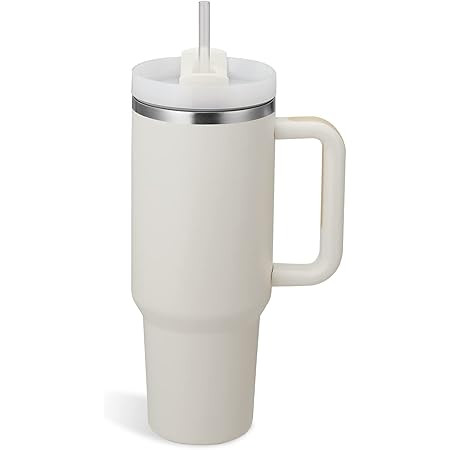 Practical Pours 40 oz Tumbler with Handle | Insulated Mug For Water, Coffee, Cold and Hot Drinks ... | Amazon (US)