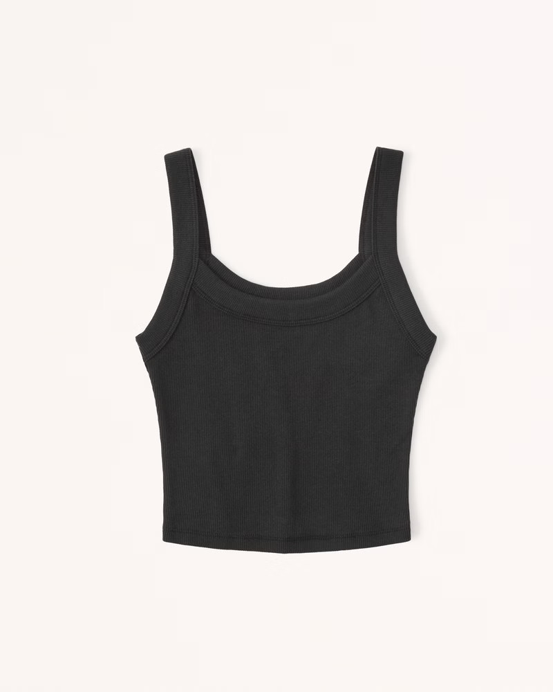 Abercrombie & Fitch Women's Essential Rib 90s Tank in Black - Size XL | Abercrombie & Fitch (US)
