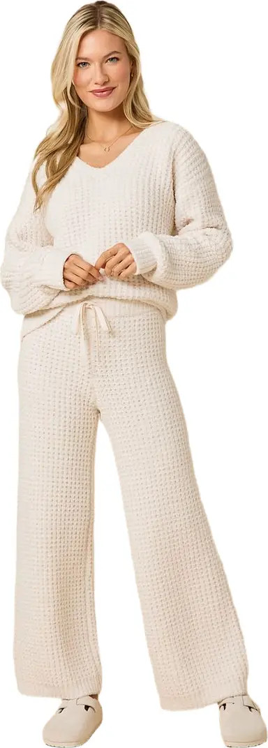 Waffle Marshmallow V-Neck Lounge Set | Nordstrom