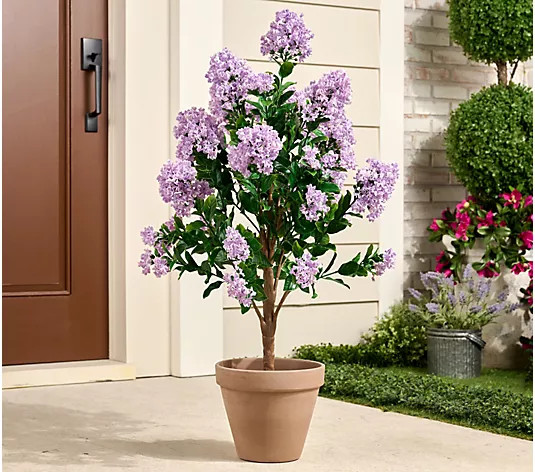 Wicker Park 3' Faux Lilac Tree | QVC