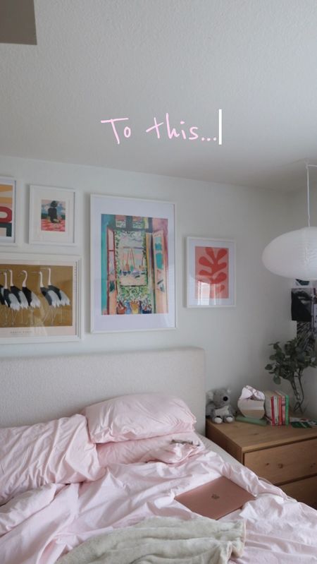 Colorful Bedroom wall gallery refresh