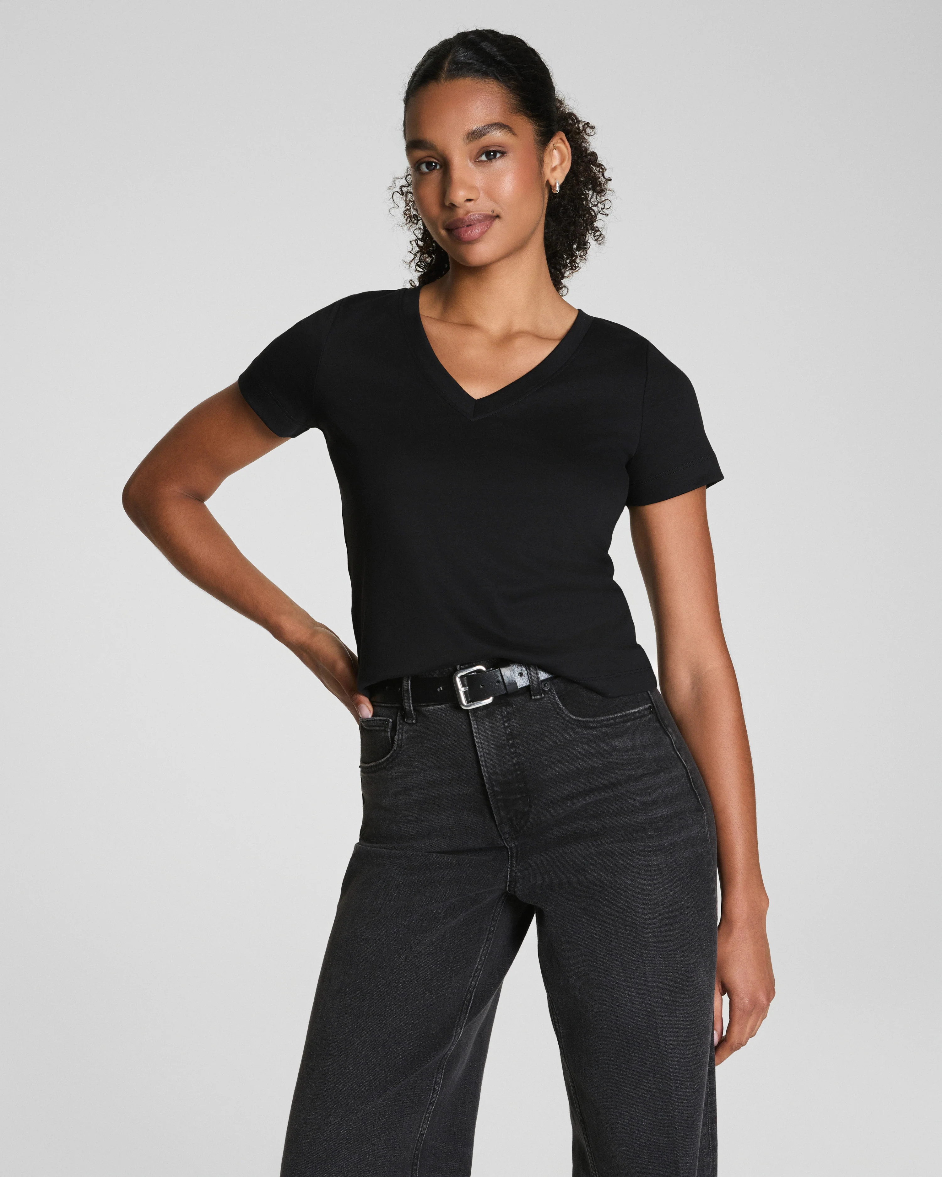 Cotton V-Neck Tee | Spanx