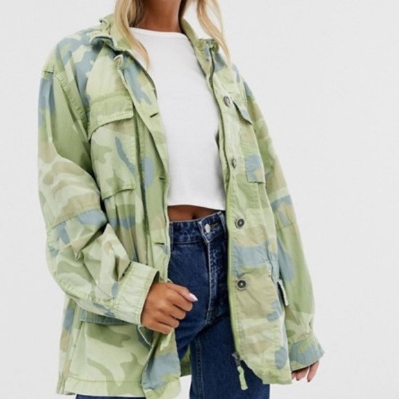 Free People Green Lead The Way Camouflage Field Jacket | Poshmark