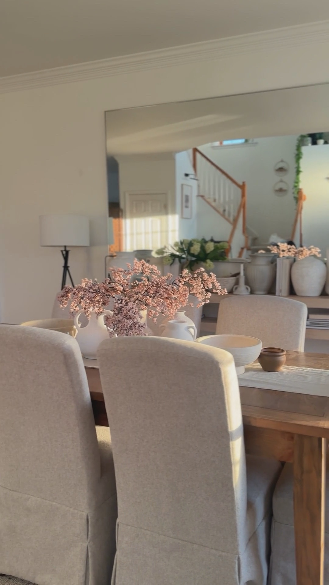 Sunlit dining room styled with pink florals and neutral tones 🤍
Shop below 👇

#LTKStyleTip #LTKHome