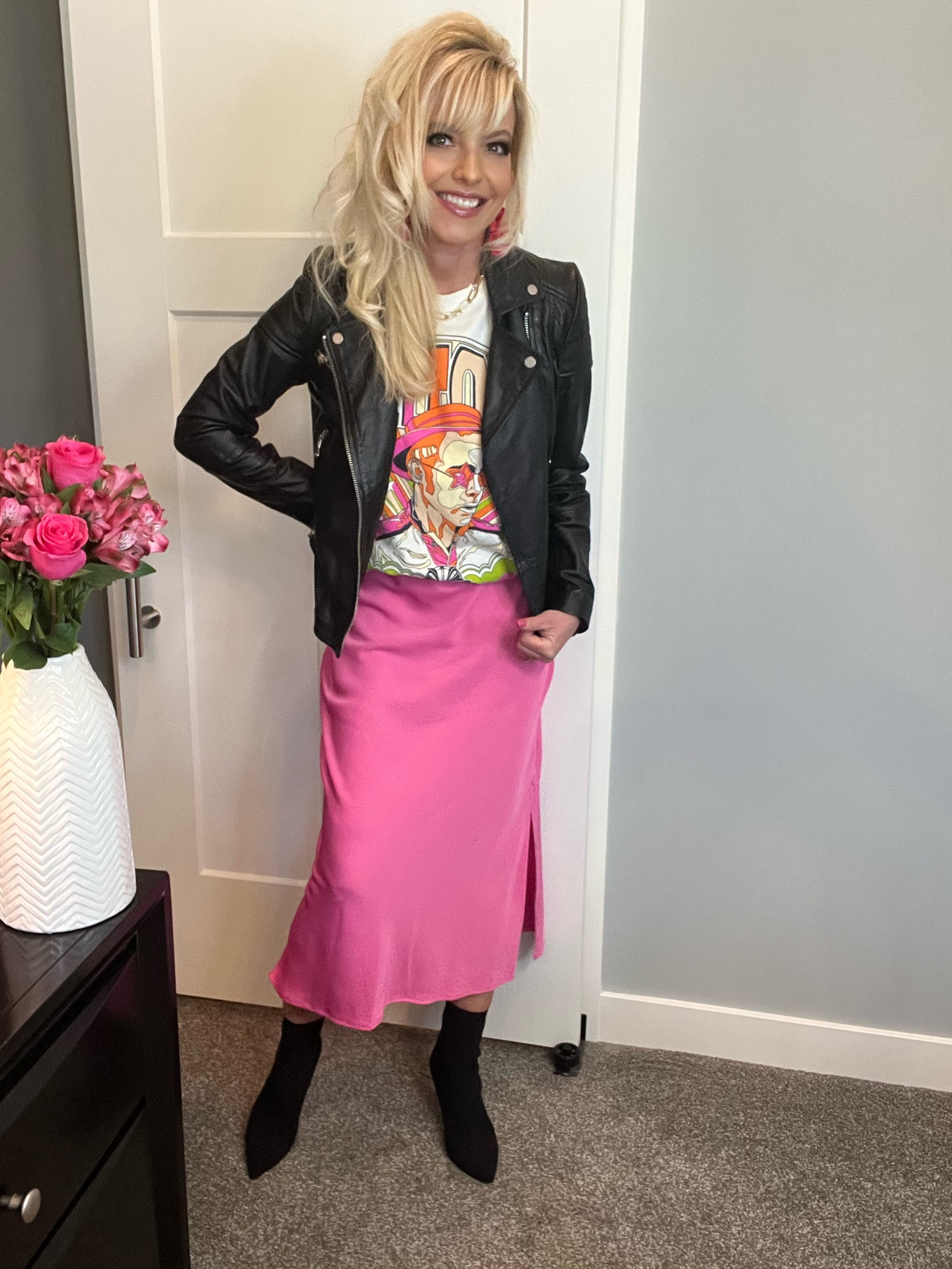 Oh the Spring fabulous fashion with graphic tee and Target skirt so cute #graphictee #chic #targetstyle #target 

#LTKFind #LTKstyletip #LTKunder100