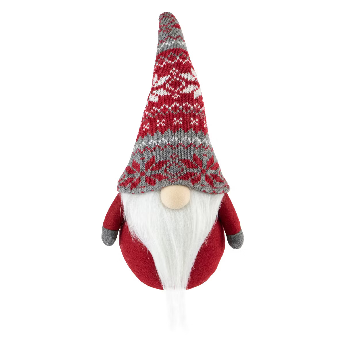 Northlight Standing Gnome with Nordic Hat Christmas Decoration - 12" - Red and Gray | Target