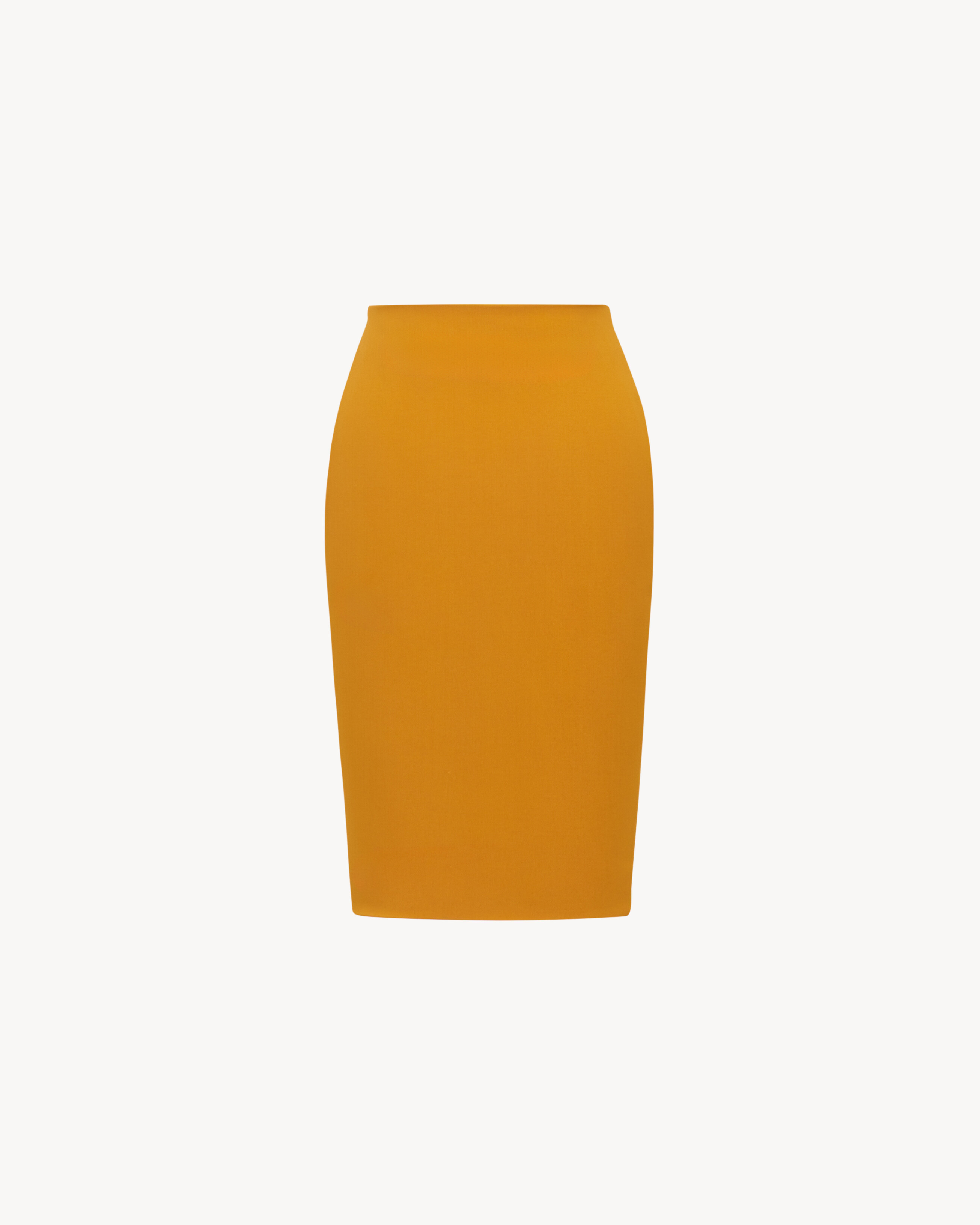 Saint Laurent Pencil Skirt In Satin - Orange - Women - F34 | Saint Laurent Inc. (Global)