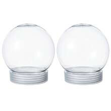 JOYIN 2 Pcs DIY Snow Globe, 4 Inches (10cm) Christmas Plastic Water Globe For Xmas Arts & Craft, Shatterproof Make Your Own Clear Snow Globe, Holiday | SHEIN