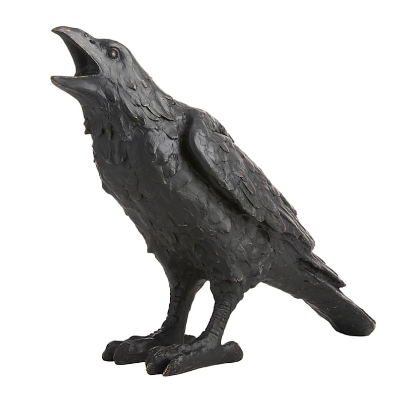 Midnight Shadows Black Raven Decor, 16" | At Home