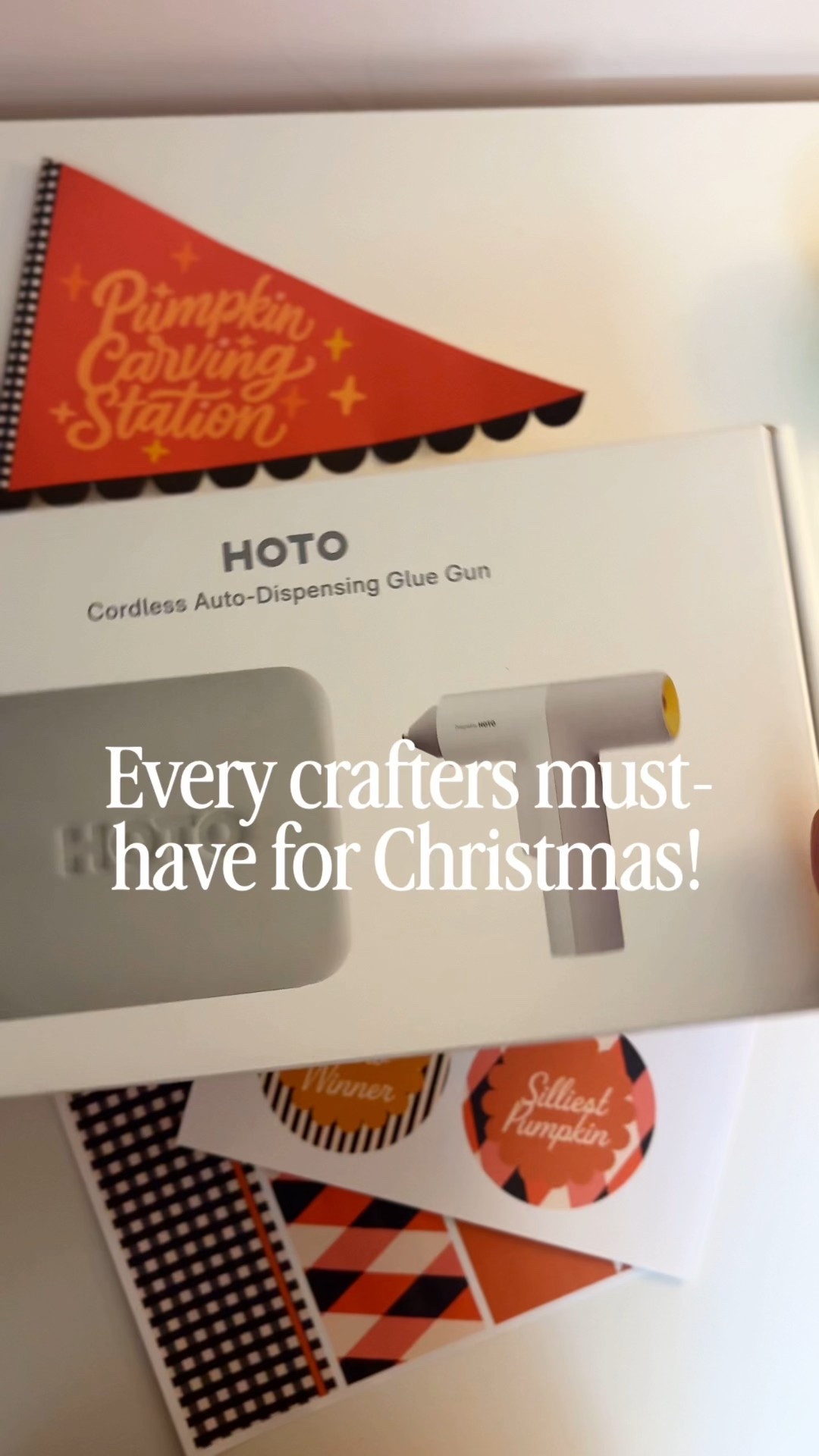 To the crafty person who has everything! The perfect Christmas gift that keeps giving! Just want to reiterate that mine shown here is the auto-dispensing one! I grabbed this exact one at Costco which included the storage container.

#LTKHoliday #LTKGiftGuide #LTKFamily