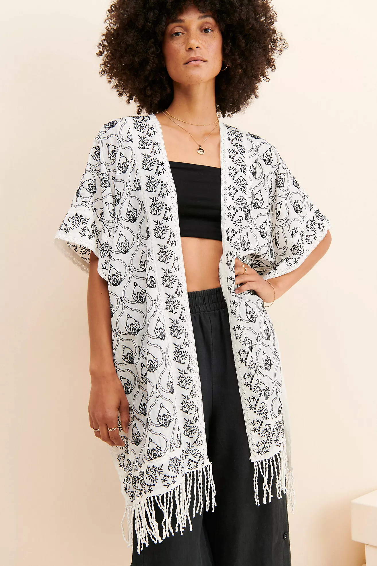 Printed Fringe Duster | Anthropologie (US)