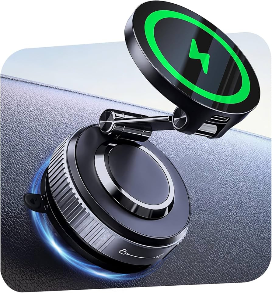 for Magsafe Car Mount Charger [15W Fast Wireless Charging] [360° Rotation Base] Vacuum Magnetic ... | Amazon (US)
