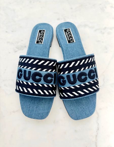 Gucci look for less denim sandals 💙…first time ordering from this seller, came in about 2 weeks! The sizing runs smaller from any other seller I’ve ordered from and the “GUCCI” is more bubble letters than what the original looks like but the quality is great! I’m a size 7.5 and I got the size 8/39 and I would prefer the next size up! Came with box and dust bag!

Sandals, look for less, Gucci sandals, dupe sandals 

#LTKShoeCrush #LTKSaleAlert #LTKStyleTip