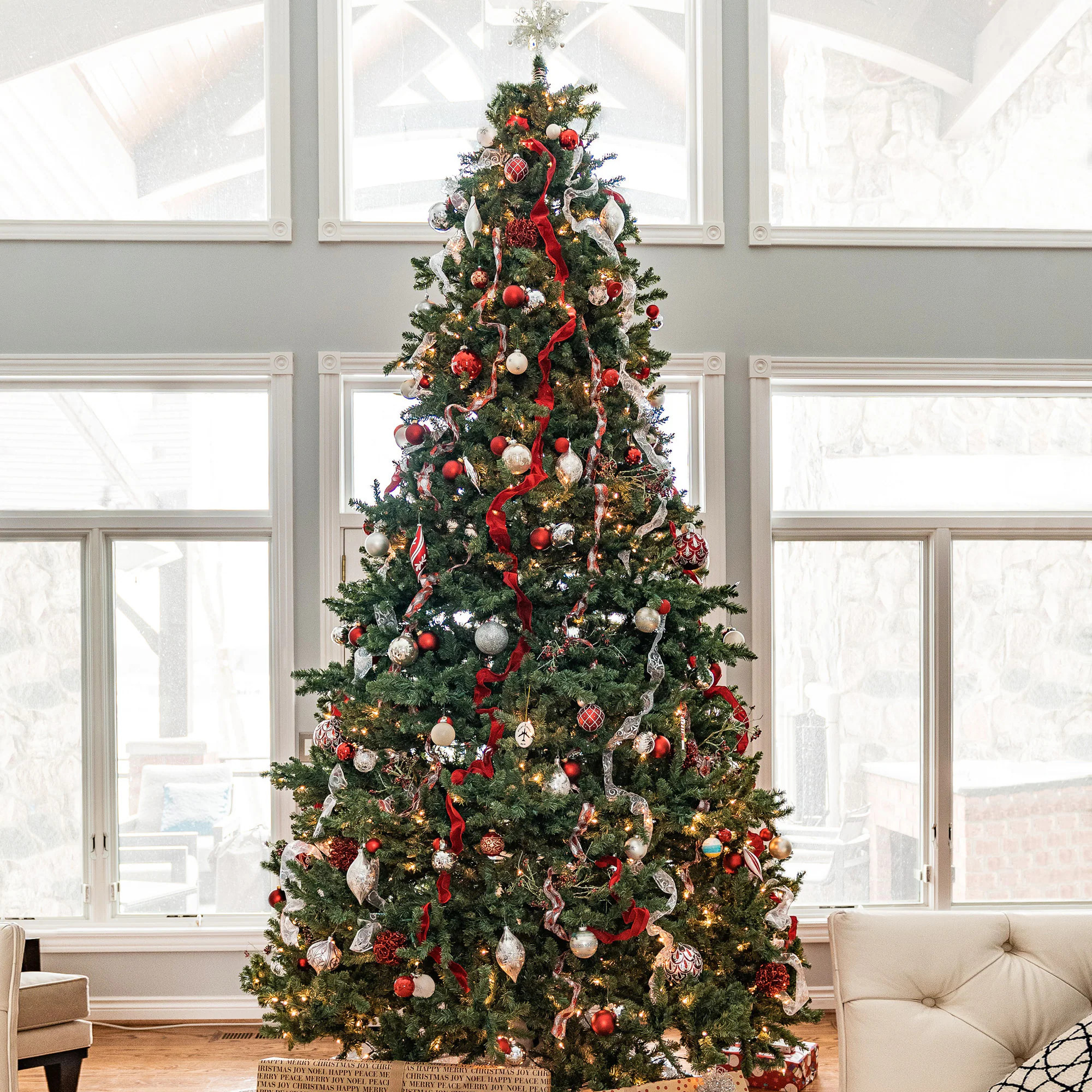 Northlight 15-ft Spruce Upside-down Artificial Christmas Tree | 35763069 | Lowe's