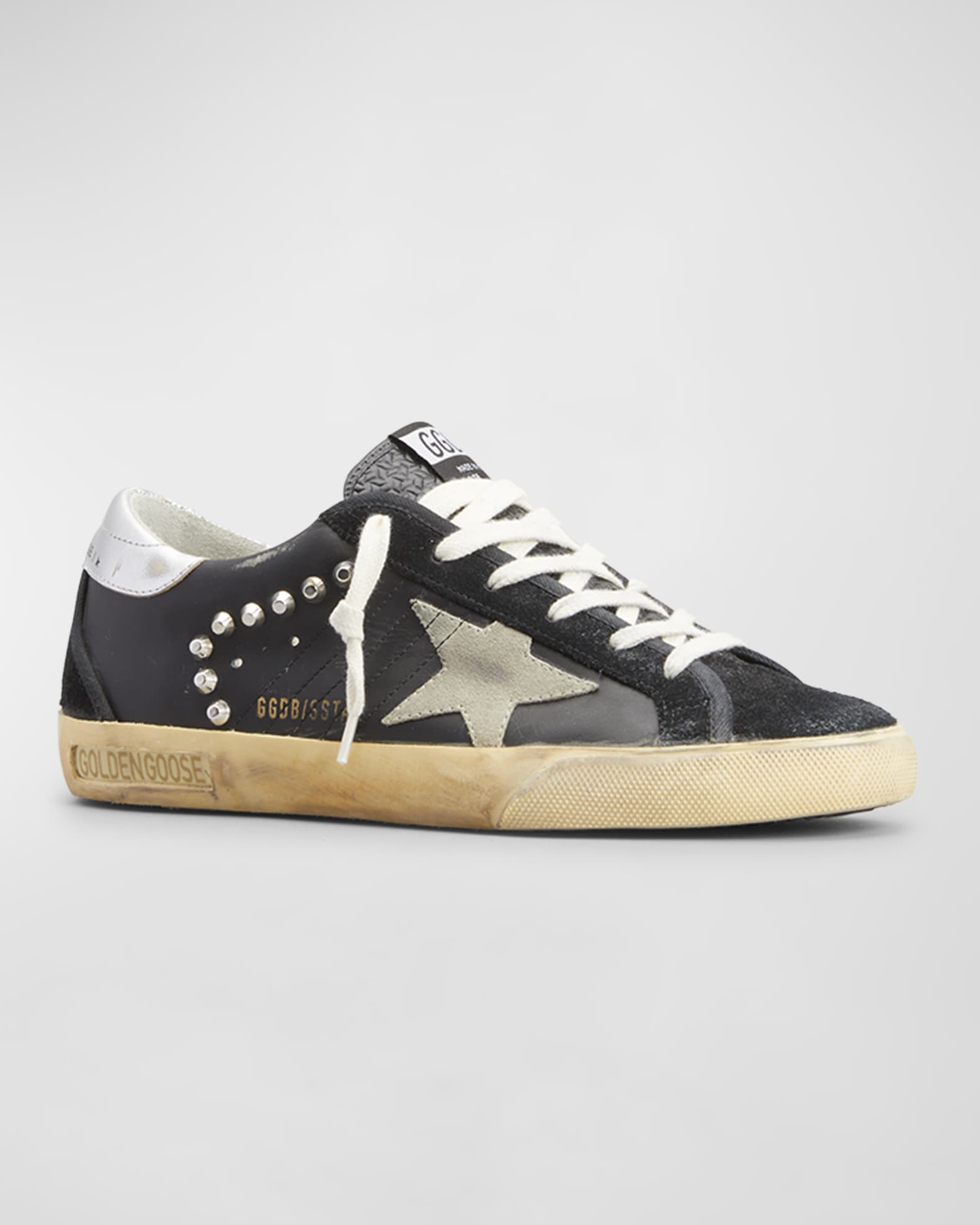 Superstar Stud Suede Low-Top Sneakers | Neiman Marcus