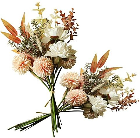cn-Knight 2pcs Boho Style Artificial Flower Bouquets,17 Inch Bohemian Style Fall Flower Wedding B... | Amazon (US)