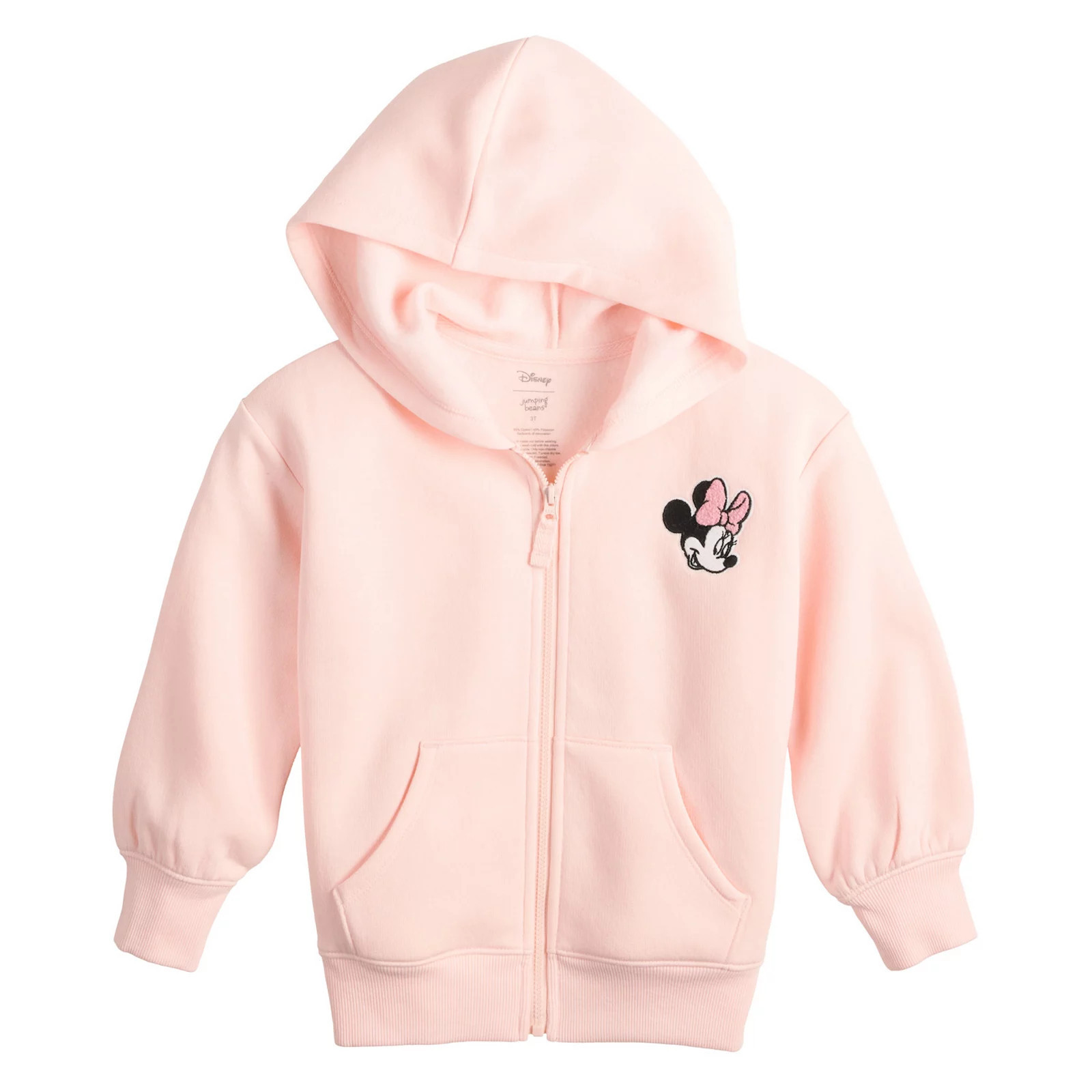 Baby & Toddler Girl Jumping Beans® Disney's Minnie Mouse Core Fleece Zip Hoodie, Toddler Girl's, Size: 2T, Minnie Profile Pink | Kohl's