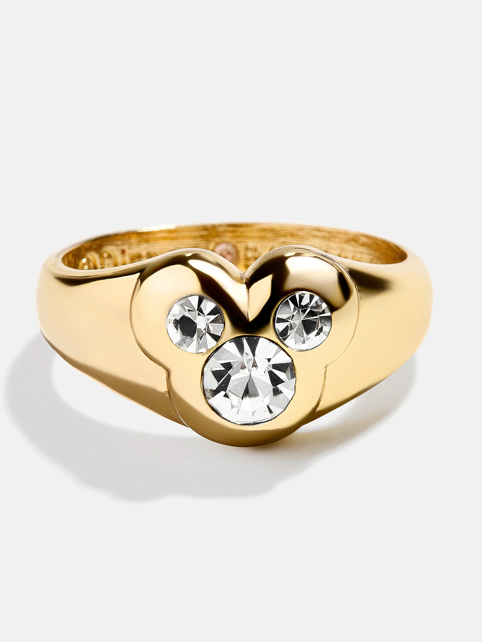 Mickey Mouse Disney Gold Ring - Gold/Pavé | BaubleBar (US)