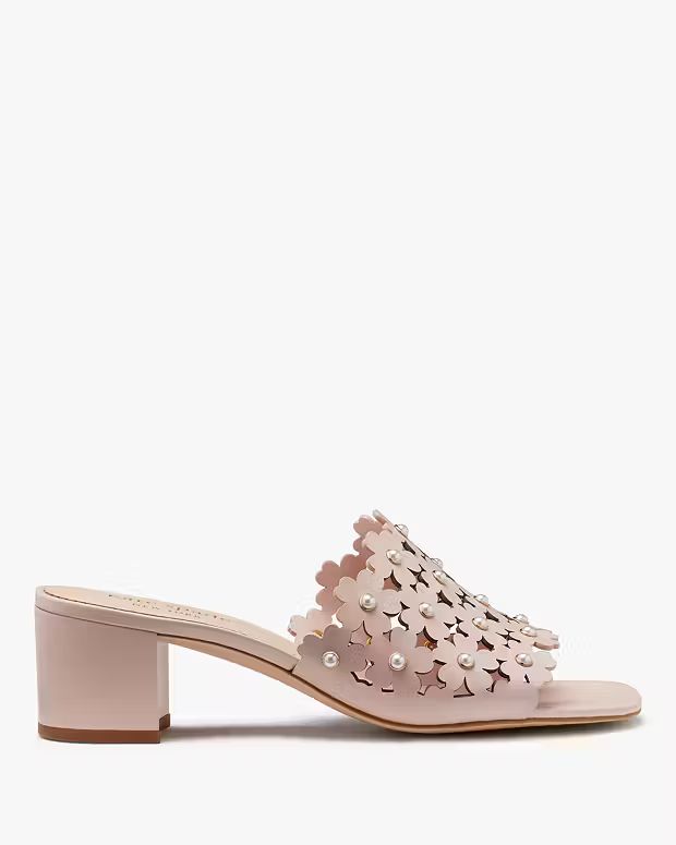 Daisy Pearl Mule Heeled Sandals | Kate Spade Outlet