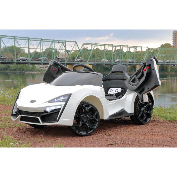 First Drive Lykan Hypersport White 12v Kids Cars - Dual Motor Electric Power Ride On Car with Rem... | Walmart (US)