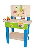 Master Workbench by Hape | Award Winning Kid's Wooden Tool Bench Toy Pretend Play Creative Building  | Amazon (US)