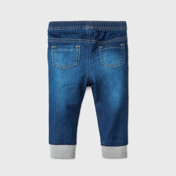 Baby Boys' Long Jogger Jeans - Cat & Jack™ Dark Denim | Target