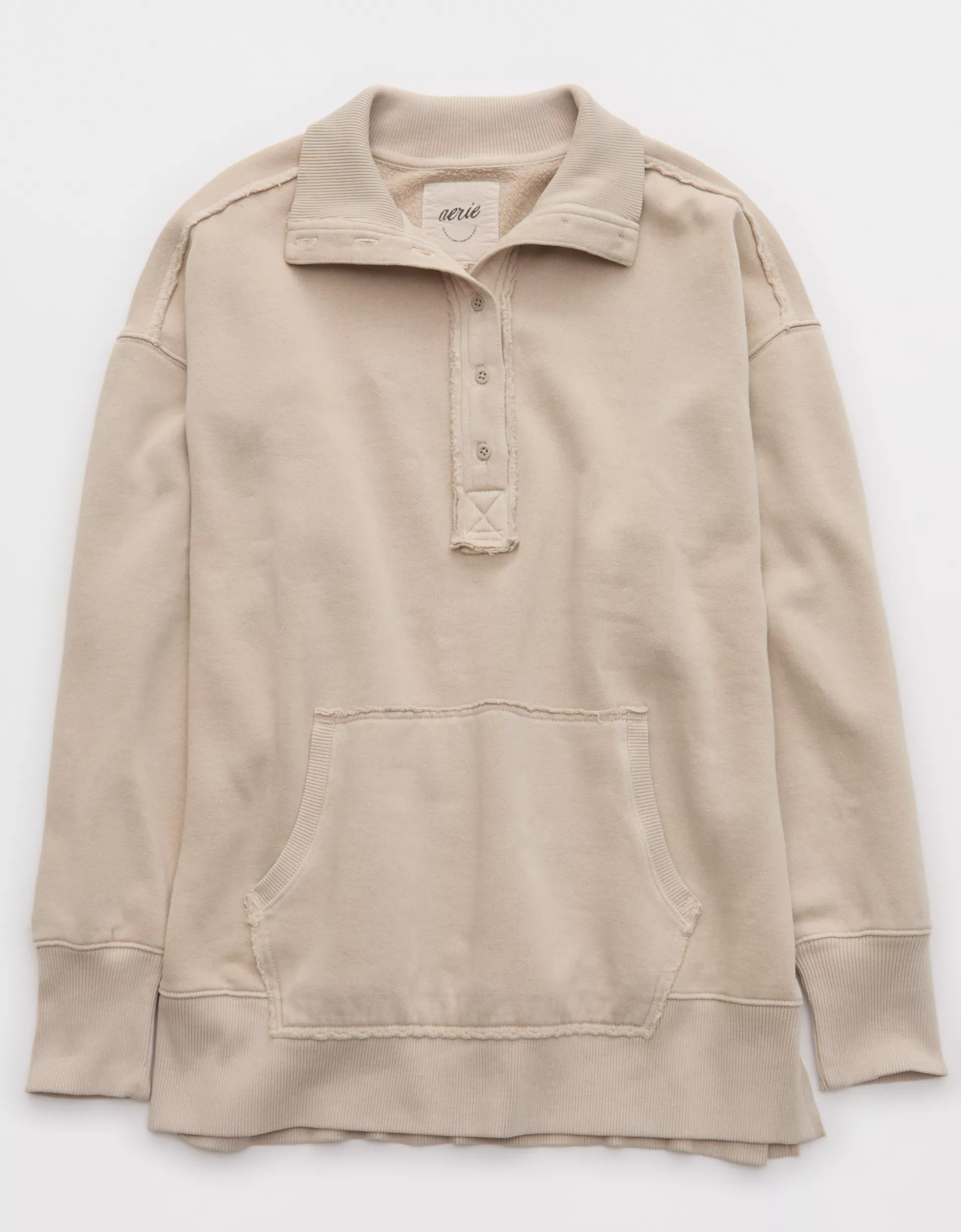 Aerie Vintage Popover Polo Sweatshirt | American Eagle Outfitters (US & CA)