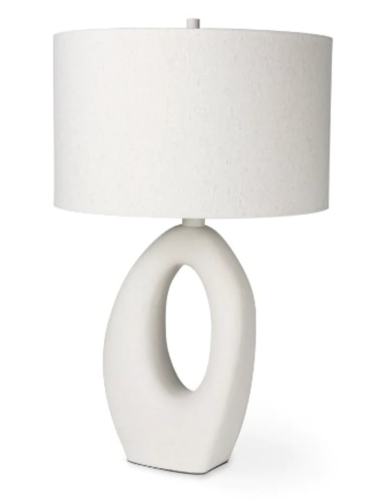 Contemporary Cream Table Lamp | Megan Molten