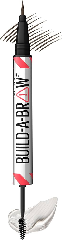 Maybelline Build-A-Brow 2-in-1 Brow Pen and Sealing Eyebrow Gel, Eyebrow Makeup for Real-Looking,... | Amazon (US)