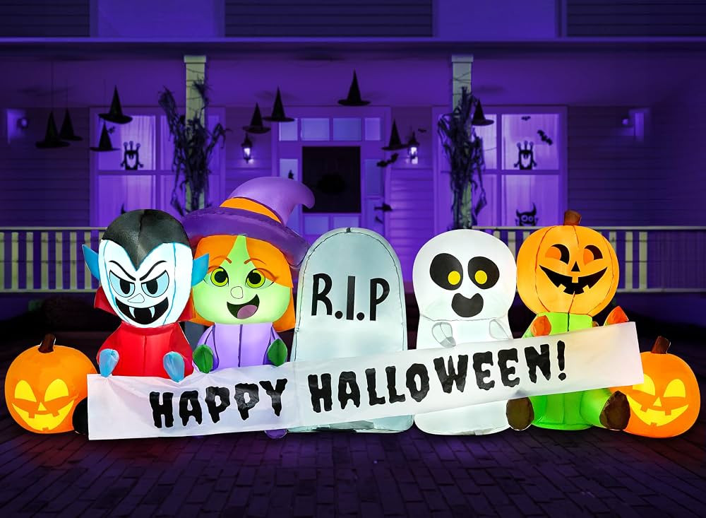Joiedomi 8 FT Long Inflatable Halloween Decor Outdoor, Halloween Blow Up Decorations Inflatable P... | Amazon (US)